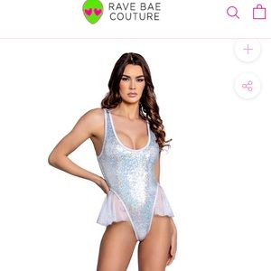 J. Valentine Ballerina Glitz Bodysuit - Silver